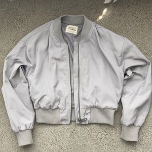 Grey Bomber Jacket